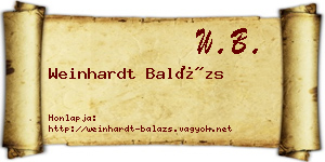 Weinhardt Balázs névjegykártya
